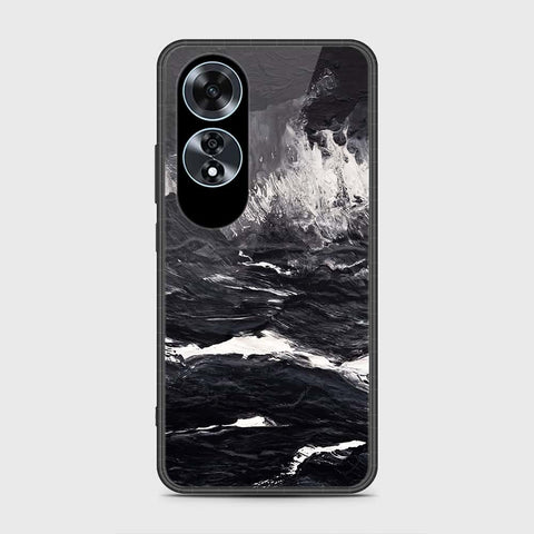 Oppo A60 Cover- Black Marble Series - HQ Ultra Shine Premium Infinity Glass Soft Silicon Borders Case