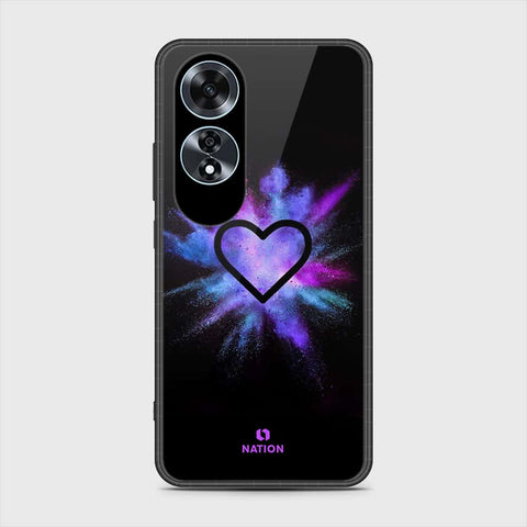 Oppo A60 Cover- Onation Heart Series - HQ Ultra Shine Premium Infinity Glass Soft Silicon Borders Case