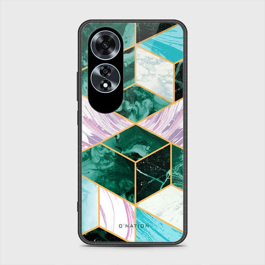 Oppo A60 Cover- O'Nation Shades of Marble Series - HQ Ultra Shine Premium Infinity Glass Soft Silicon Borders Case