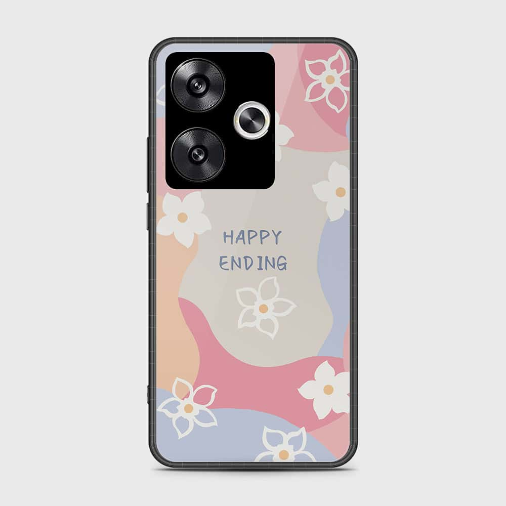 Xiaomi Poco F6 Cover- Happy Series - HQ Ultra Shine Premium Infinity Glass Soft Silicon Borders Case