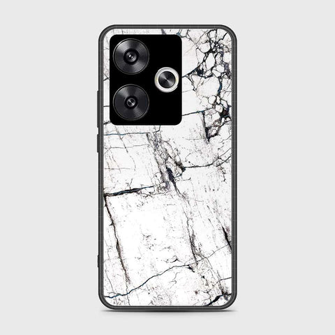 Xiaomi Redmi Turbo 3 Cover- White Marble Series 2 - HQ Ultra Shine Premium Infinity Glass Soft Silicon Borders Case