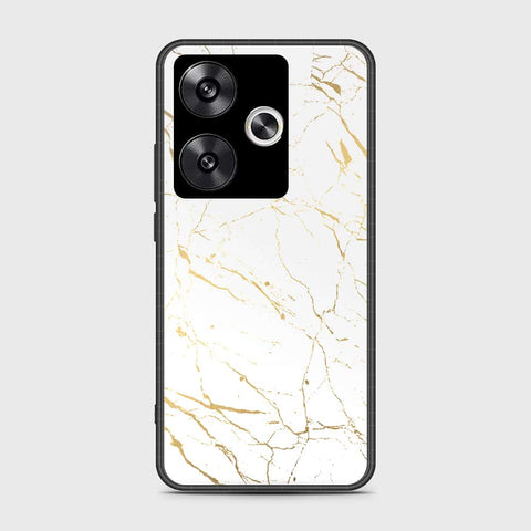 Xiaomi Poco F6 Cover- White Marble Series 2 - HQ Ultra Shine Premium Infinity Glass Soft Silicon Borders Case