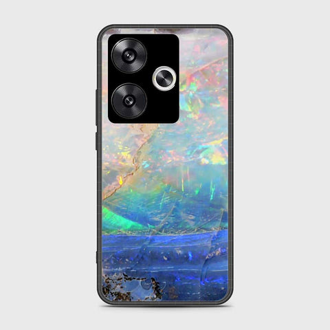 Xiaomi Redmi Turbo 3 Cover- Colorful Marble Series - HQ Ultra Shine Premium Infinity Glass Soft Silicon Borders Case