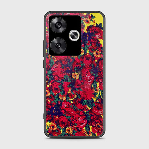 Xiaomi Poco F6 Cover- Floral Series - HQ Ultra Shine Premium Infinity Glass Soft Silicon Borders Case