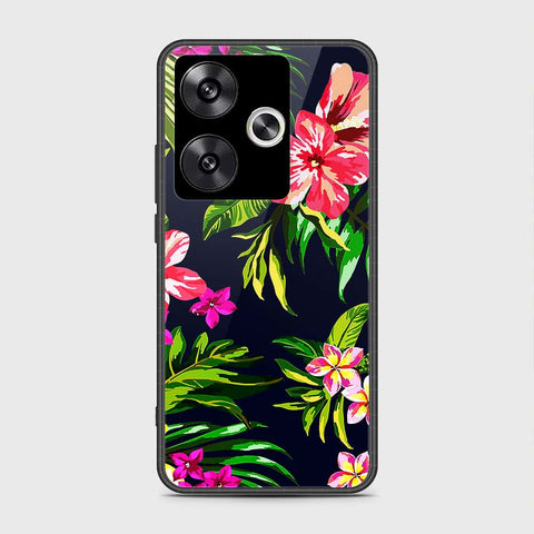 Xiaomi Poco F6 Cover- Floral Series - HQ Ultra Shine Premium Infinity Glass Soft Silicon Borders Case