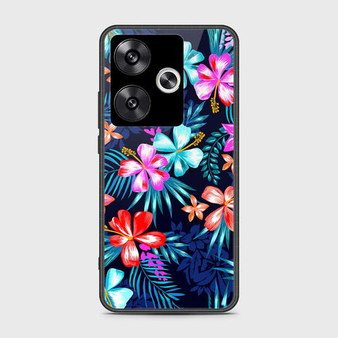 Xiaomi Redmi Turbo 3 Cover- Floral Series - HQ Ultra Shine Premium Infinity Glass Soft Silicon Borders Case