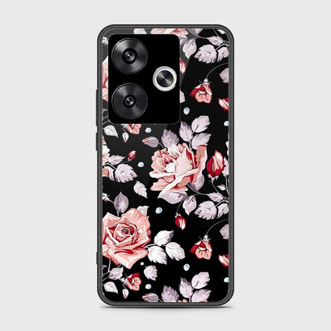 Xiaomi Redmi Turbo 3 Cover- Floral Series - HQ Ultra Shine Premium Infinity Glass Soft Silicon Borders Case