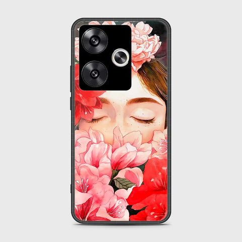 Xiaomi Redmi Turbo 3 Cover- Floral Series - HQ Ultra Shine Premium Infinity Glass Soft Silicon Borders Case