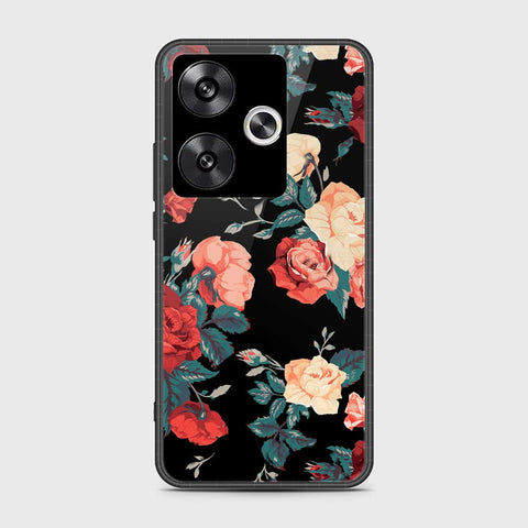 Xiaomi Redmi Turbo 3 Cover- Floral Series 2 - HQ Ultra Shine Premium Infinity Glass Soft Silicon Borders Case