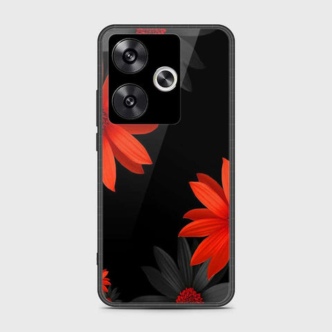 Xiaomi Redmi Turbo 3 Cover- Floral Series 2 - HQ Ultra Shine Premium Infinity Glass Soft Silicon Borders Case