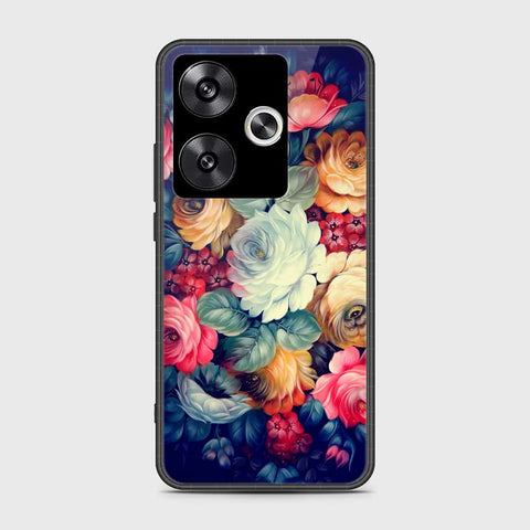 Xiaomi Redmi Turbo 3 Cover- Floral Series 2 - HQ Ultra Shine Premium Infinity Glass Soft Silicon Borders Case