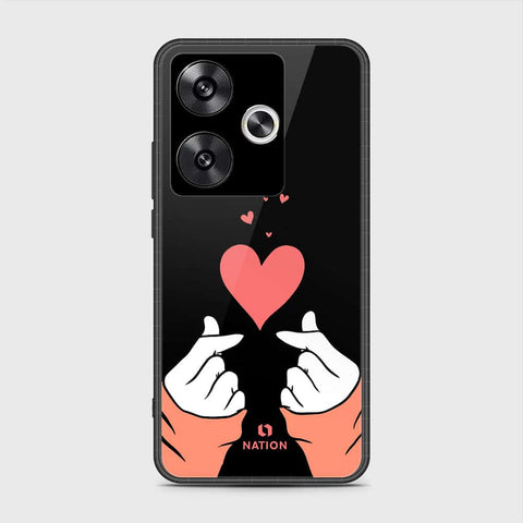 Xiaomi Poco F6 Cover- Onation Heart Series - HQ Ultra Shine Premium Infinity Glass Soft Silicon Borders Case