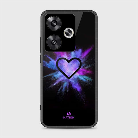 Xiaomi Redmi Turbo 3 Cover- Onation Heart Series - HQ Ultra Shine Premium Infinity Glass Soft Silicon Borders Case