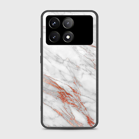 Xiaomi Poco F6 Pro Cover- White Marble Series - HQ Ultra Shine Premium Infinity Glass Soft Silicon Borders Case