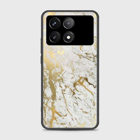 Xiaomi Poco F6 Pro Cover- White Marble Series - HQ Ultra Shine Premium Infinity Glass Soft Silicon Borders Case