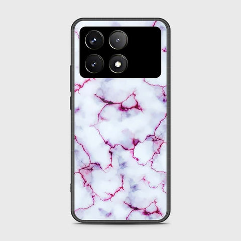 Xiaomi Poco F6 Pro Cover- White Marble Series - HQ Ultra Shine Premium Infinity Glass Soft Silicon Borders Case