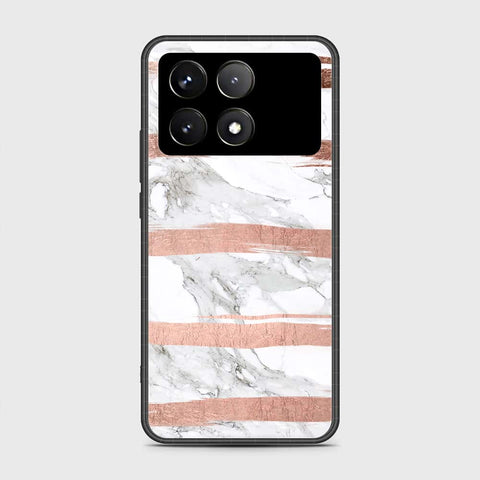 Xiaomi Poco F6 Pro Cover- White Marble Series - HQ Ultra Shine Premium Infinity Glass Soft Silicon Borders Case