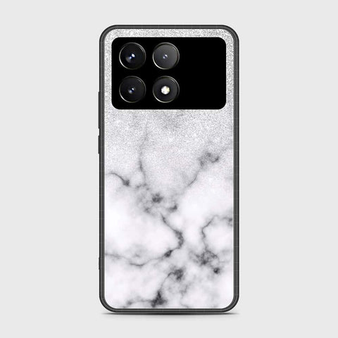 Xiaomi Poco F6 Pro Cover- White Marble Series - HQ Ultra Shine Premium Infinity Glass Soft Silicon Borders Case