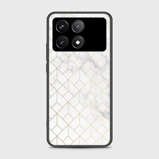 Xiaomi Poco F6 Pro Cover- White Marble Series 2 - HQ Ultra Shine Premium Infinity Glass Soft Silicon Borders Case