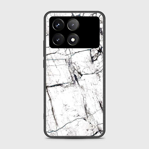 Xiaomi Poco F6 Pro Cover- White Marble Series 2 - HQ Ultra Shine Premium Infinity Glass Soft Silicon Borders Case