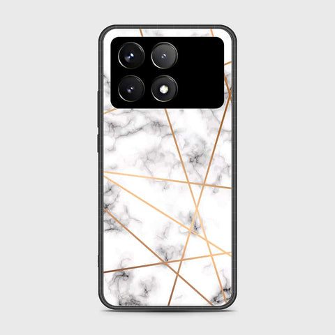 Xiaomi Poco F6 Pro Cover- White Marble Series 2 - HQ Ultra Shine Premium Infinity Glass Soft Silicon Borders Case