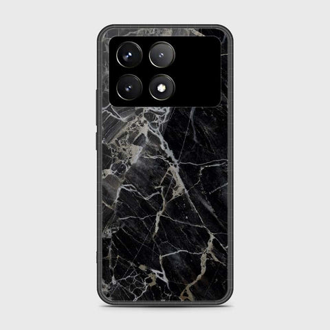 Xiaomi Poco F6 Pro Cover- Black Marble Series - HQ Ultra Shine Premium Infinity Glass Soft Silicon Borders Case