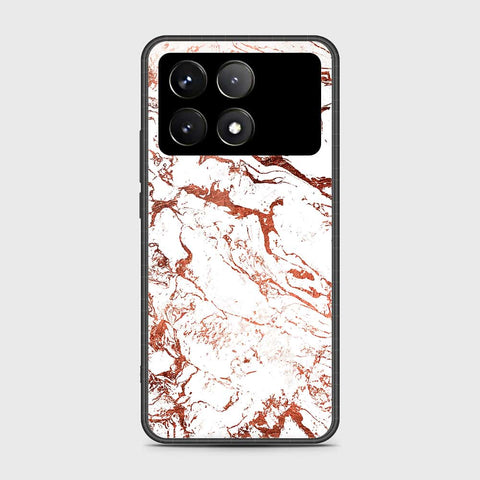 Xiaomi Poco F6 Pro Cover- White Marble Series 2 - HQ Ultra Shine Premium Infinity Glass Soft Silicon Borders Case