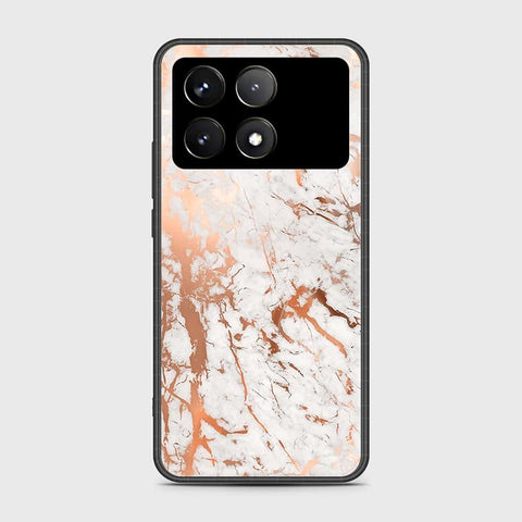 Xiaomi Poco F6 Pro Cover- White Marble Series 2 - HQ Ultra Shine Premium Infinity Glass Soft Silicon Borders Case