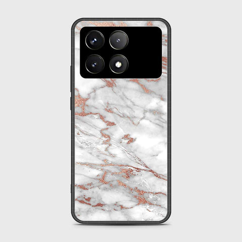 Xiaomi Poco F6 Pro Cover- White Marble Series 2 - HQ Ultra Shine Premium Infinity Glass Soft Silicon Borders Case