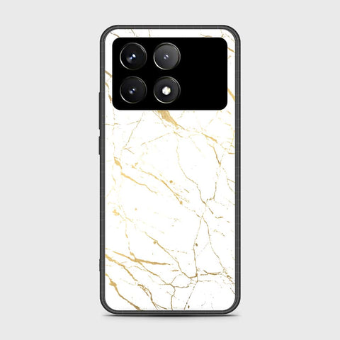 Xiaomi Poco F6 Pro Cover- White Marble Series 2 - HQ Ultra Shine Premium Infinity Glass Soft Silicon Borders Case