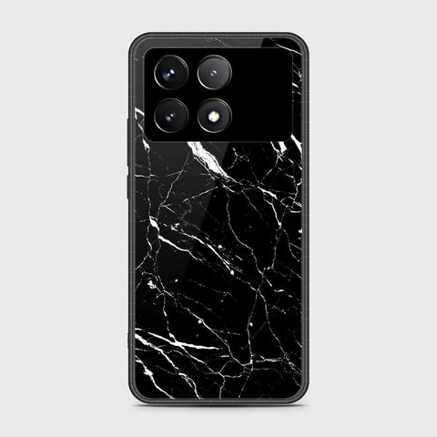 Xiaomi Poco F6 Pro Cover- Black Marble Series - HQ Ultra Shine Premium Infinity Glass Soft Silicon Borders Case