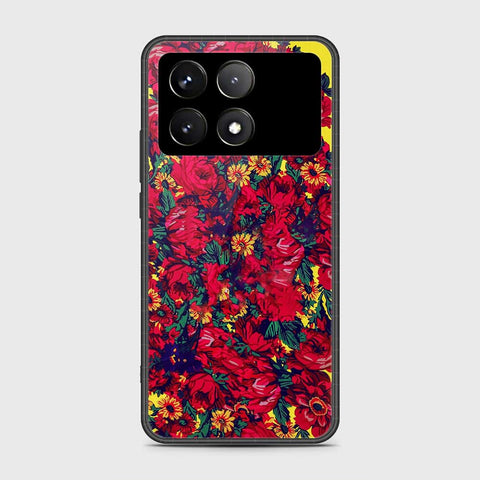 Xiaomi Poco F6 Pro Cover- Floral Series - HQ Ultra Shine Premium Infinity Glass Soft Silicon Borders Case