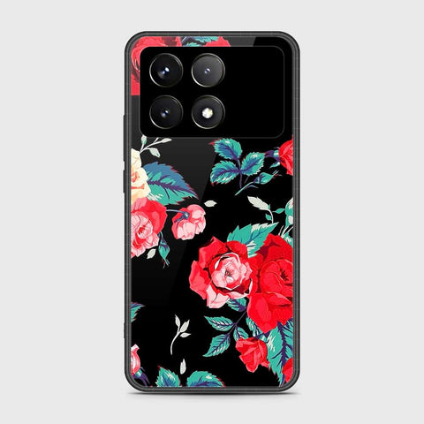 Xiaomi Poco F6 Pro Cover- Floral Series - HQ Ultra Shine Premium Infinity Glass Soft Silicon Borders Case