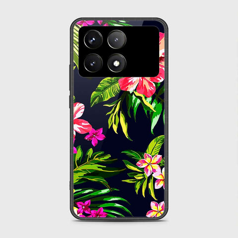 Xiaomi Poco F6 Pro Cover- Floral Series - HQ Ultra Shine Premium Infinity Glass Soft Silicon Borders Case