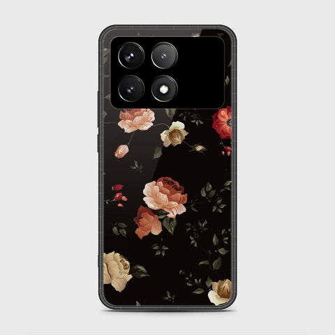 Xiaomi Poco F6 Pro Cover- Floral Series 2 - HQ Ultra Shine Premium Infinity Glass Soft Silicon Borders Case