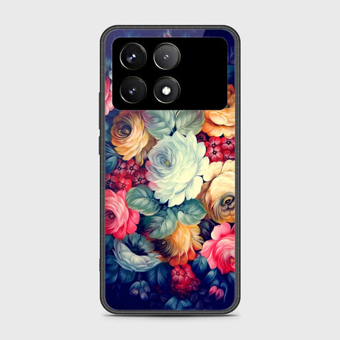 Xiaomi Poco F6 Pro Cover- Floral Series 2 - HQ Ultra Shine Premium Infinity Glass Soft Silicon Borders Case