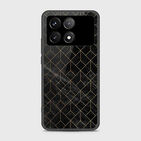 Xiaomi Poco F6 Pro Cover- Black Marble Series - HQ Ultra Shine Premium Infinity Glass Soft Silicon Borders Case