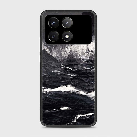 Xiaomi Poco F6 Pro Cover- Black Marble Series - HQ Ultra Shine Premium Infinity Glass Soft Silicon Borders Case