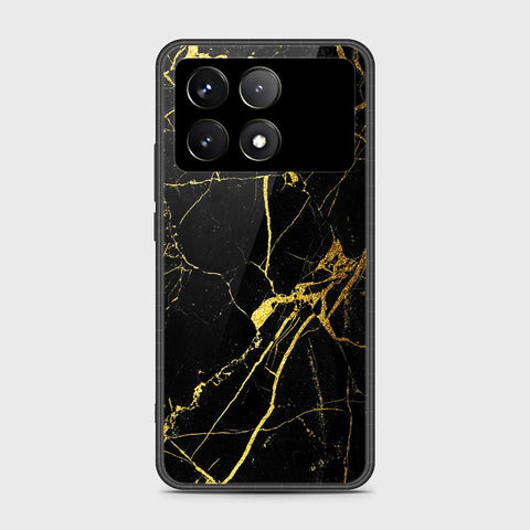 Xiaomi Poco F6 Pro Cover- Black Marble Series - HQ Ultra Shine Premium Infinity Glass Soft Silicon Borders Case