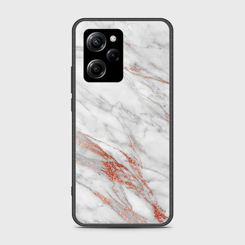 Xiaomi Poco X5 Pro Cover- White Marble Series - HQ Ultra Shine Premium Infinity Glass Soft Silicon Borders Case