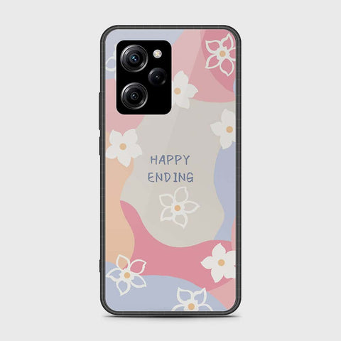 Xiaomi Poco X5 Pro Cover- Happy Series - HQ Ultra Shine Premium Infinity Glass Soft Silicon Borders Case