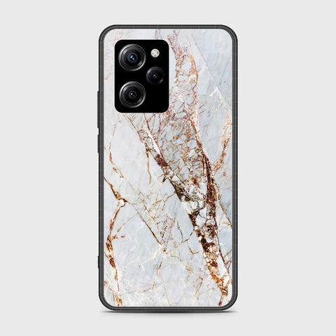 Xiaomi Poco X5 Pro Cover- White Marble Series - HQ Ultra Shine Premium Infinity Glass Soft Silicon Borders Case