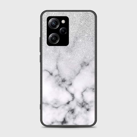 Xiaomi Poco X5 Pro Cover- White Marble Series - HQ Ultra Shine Premium Infinity Glass Soft Silicon Borders Case