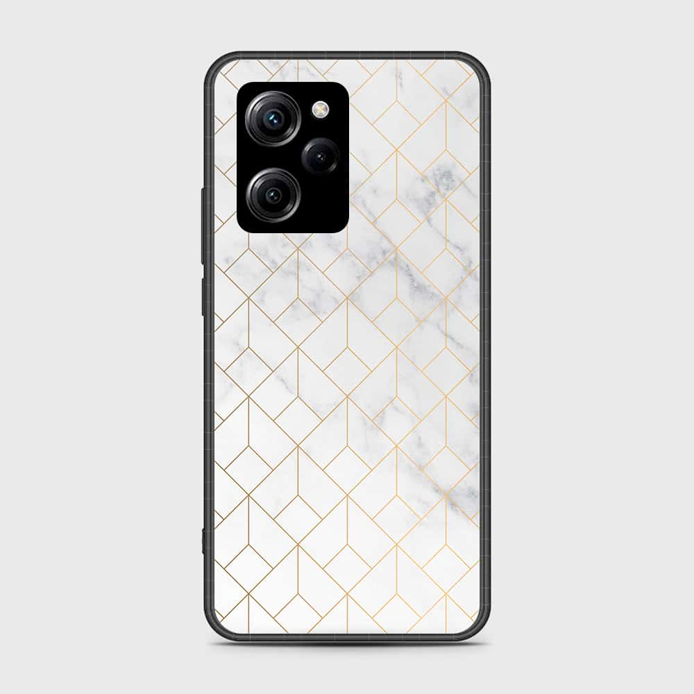 Xiaomi Poco X5 Pro Cover- White Marble Series 2 - HQ Ultra Shine Premium Infinity Glass Soft Silicon Borders Case