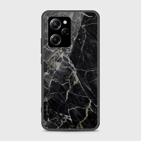 Xiaomi Poco X5 Pro Cover- Black Marble Series - HQ Ultra Shine Premium Infinity Glass Soft Silicon Borders Case