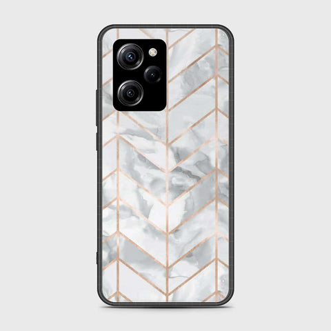 Xiaomi Poco X5 Pro Cover- White Marble Series 2 - HQ Ultra Shine Premium Infinity Glass Soft Silicon Borders Case