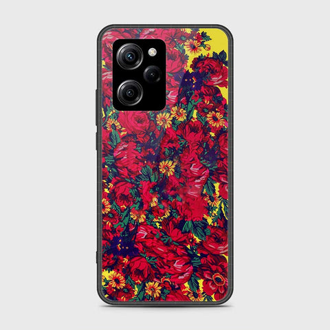 Xiaomi Poco X5 Pro Cover- Floral Series - HQ Ultra Shine Premium Infinity Glass Soft Silicon Borders Case