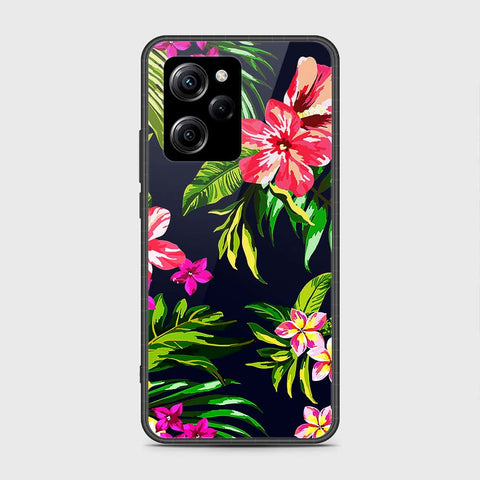 Xiaomi Poco X5 Pro Cover- Floral Series - HQ Ultra Shine Premium Infinity Glass Soft Silicon Borders Case