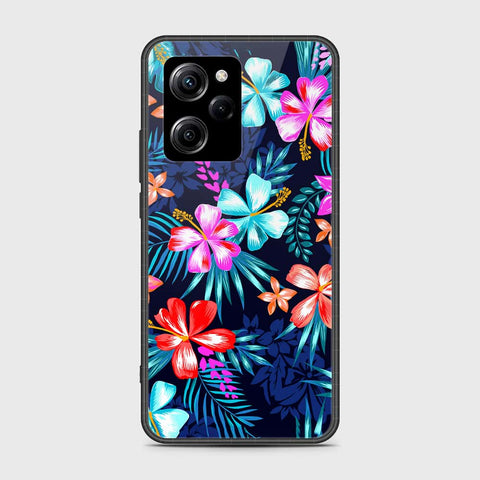 Xiaomi Poco X5 Pro Cover- Floral Series - HQ Ultra Shine Premium Infinity Glass Soft Silicon Borders Case