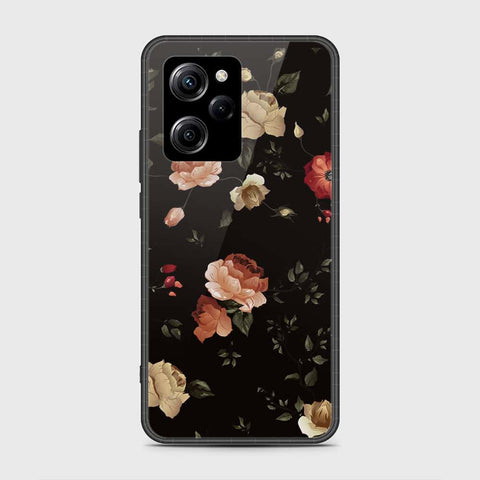 Xiaomi Poco X5 Pro Cover- Floral Series 2 - HQ Ultra Shine Premium Infinity Glass Soft Silicon Borders Case